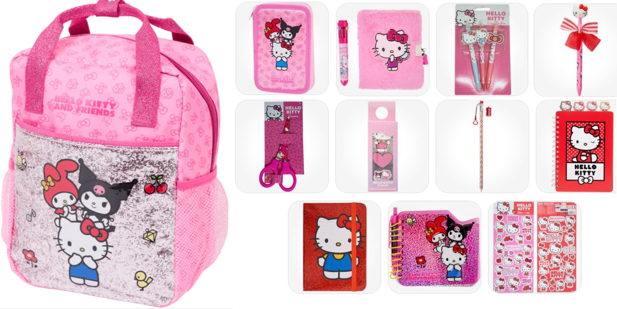 VARZI Astuccio 3 zip Hello Kitty per la scuola: pratico, spazioso e colorato, ideale per organizzare penne, matite e accessori scolastici, per ogni amante di Hello kitty 1956 VARZI Astuccio 3 zip Hello Kitty per la scuola: pratico, spazioso e colorato, ideale per organizzare penne, matite e accessori scolastici, per ogni amante di Hello kitty 1956