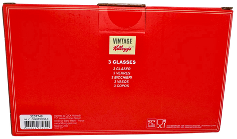 set 3 bicchieri in vetro Vintage Kellogg's 3207749