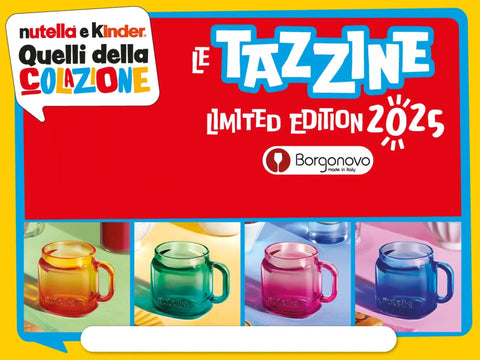 set 4 tazzine da caffè in vetro sfumate shape Nutella Limited Edition 2025 by Borgonovo