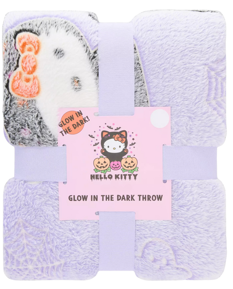coperta fosforescente Sanrio Hello Kitty Halloween Glow in the Dark Throw