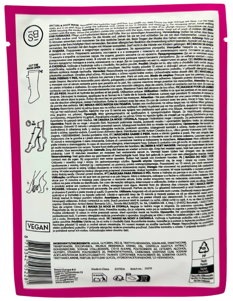 maschera per gambe e piedi SkinBliss Leg & Foot Mask Lychee Scent