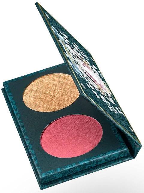 Kiko Milano Bridgerton Bouquet Blush & Highlighter Duo Face Palette 02 Regal Rouge