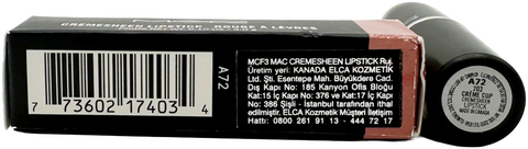 rossetto Mac Cosmetics Cremesheen Lipstick 203 CREME CUP