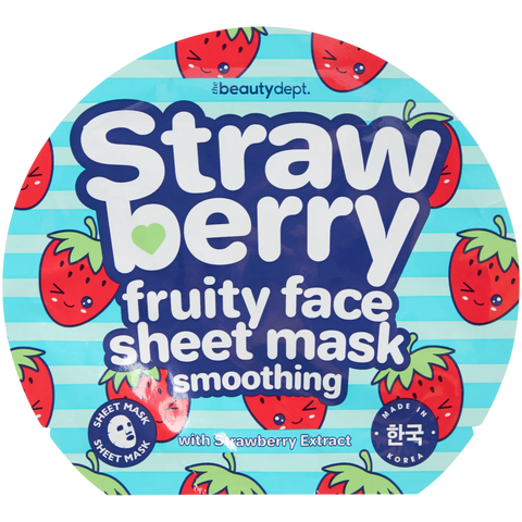 maschera viso tessuto The Beauty Dept. Strawberry Fruity Face sheet mask Smoothing
