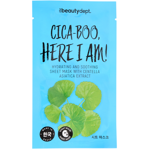 maschera viso coreana tessuto The Beauty Dept. Cica-Boo Here I Am! Hydrating and Soothing