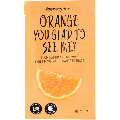 maschera viso coreana tessuto The Beauty Dept. Orange You Glad to See Me? Illuminating and Glowing