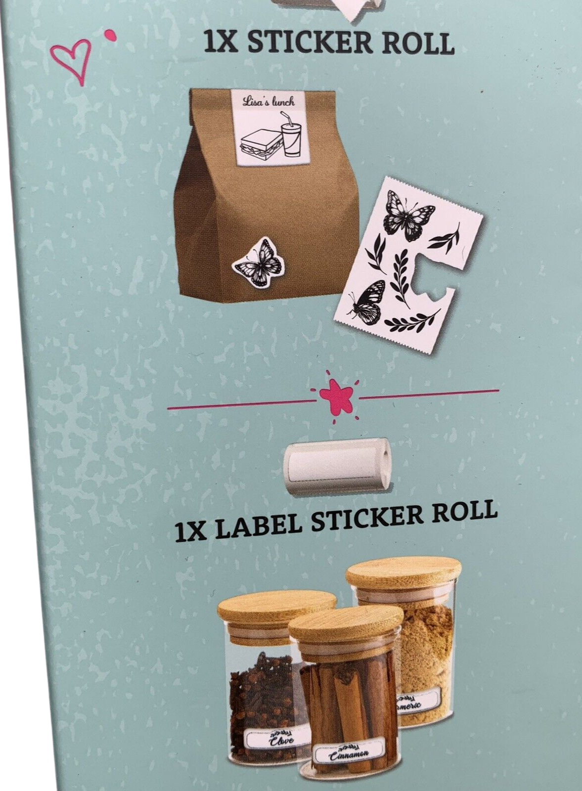 Stampante Etichette Adesive Buyounger Mini Stampante Fotografica Stampante Termica Bluetooth Senza Inchiostro Stampante Portatile Tascabile Per Smartphone Multifunzione Stampante Stampante Portatile Ricaricabile USB