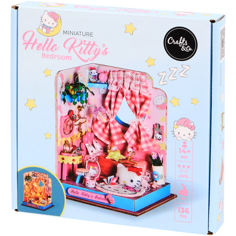 kit per realizzare la tua miniatura Crafts & Co Hello Kitty's Bedroom