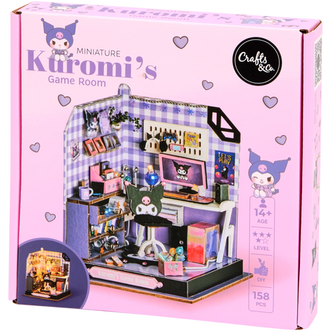 kit per realizzare la tua miniatura Crafts & Co Kuromi's Game Room
