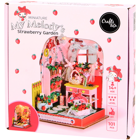 kit per realizzare la tua miniatura Crafts & Co My Melody's Strawberry Garden