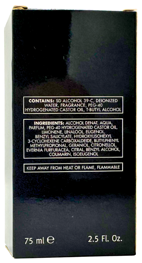 profumo uomo Eau de Toilette Patrichs Noir splash 75 ml