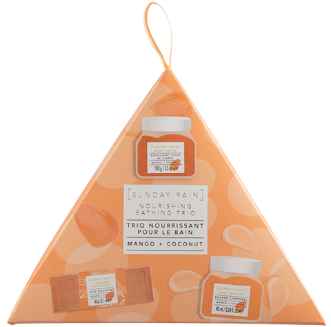 gift set bagno 3 prodotti Sunday Rain Nourishing Bathing Trio Mango + Coconut