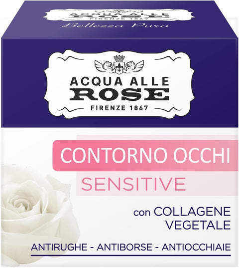 contorno occhi antirughe Acqua alle Rose Sensitive con Collagene Vegetale 15 ml