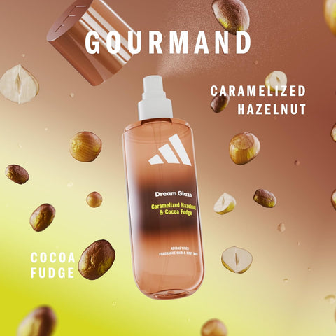 profumo Adidas Vibes Dream Glaze Caramelized Hazelnut & Cocoa Fudge Fragance Hair & Body Mist 236 ml