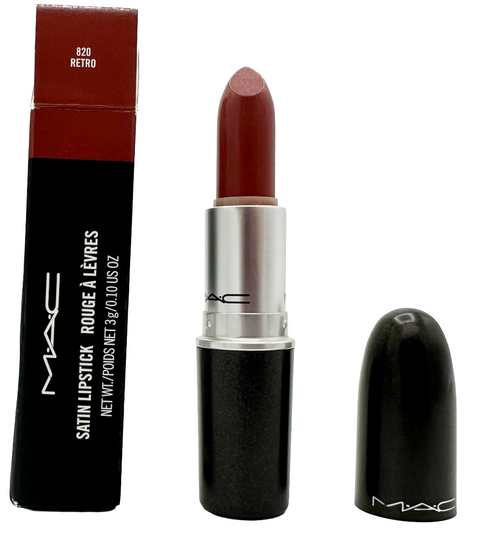 rossetto Mac Cosmetics Satin Lipstick 820 RETRO