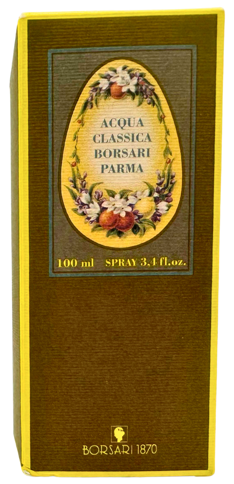 profumo unisex Acqua Classica Borsari 1870 Parma 80° splash con vaporizzatore 100 ml
