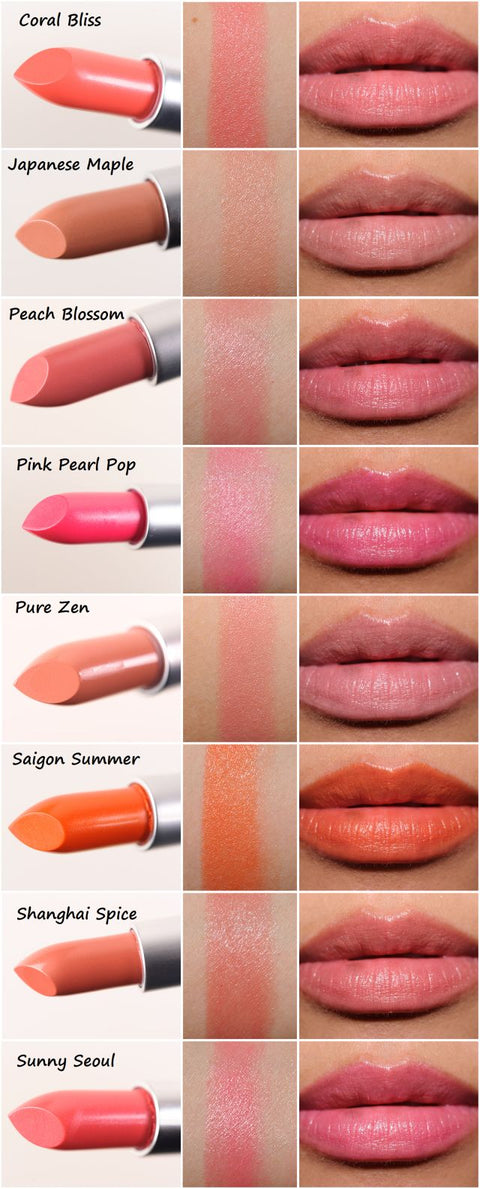 rossetto Mac Cosmetics Cremesheen Lipstick Pearl Collection CORAL BLISS