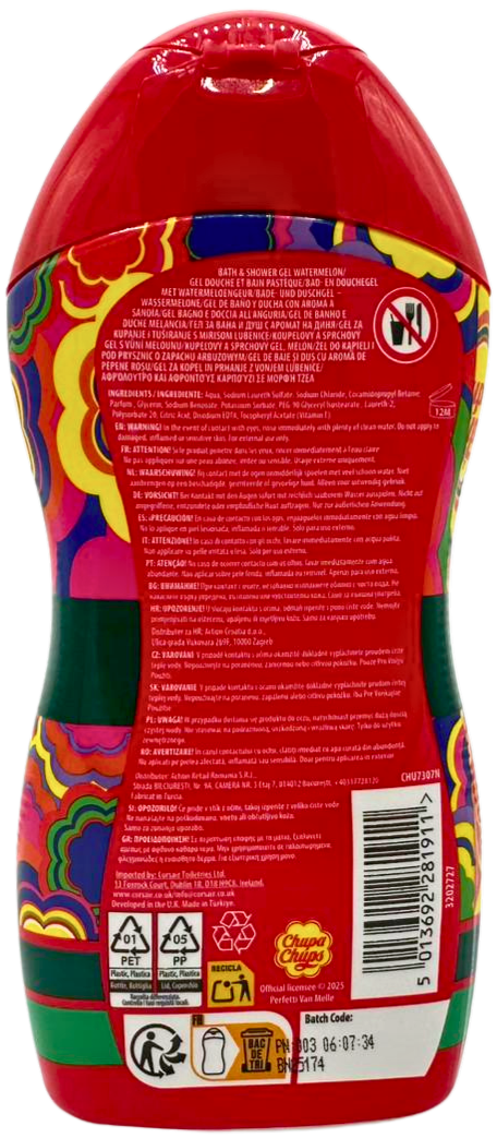 gel doccia Chupa Chups Watermelon Scented 300 ml