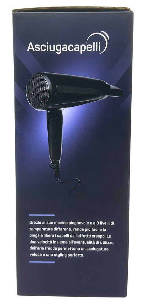 asciugacapelli con manico pieghevole Spinservice 181968.01 da 2200W