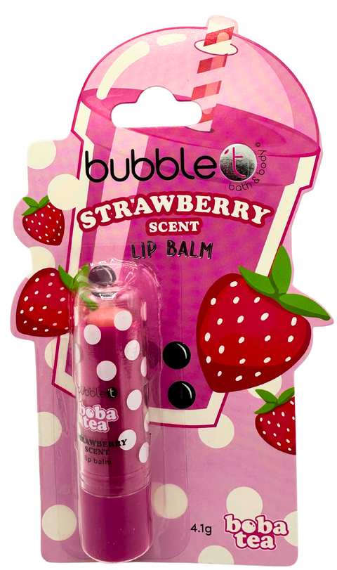 lip balm Bubble T Cosmetics Boba Tea STRAWBERRY Scent