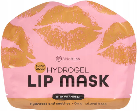 maschera labbra SkinBliss Hydrogel Lip Mask Shiny Gold a base naturale con Vitamina B3
