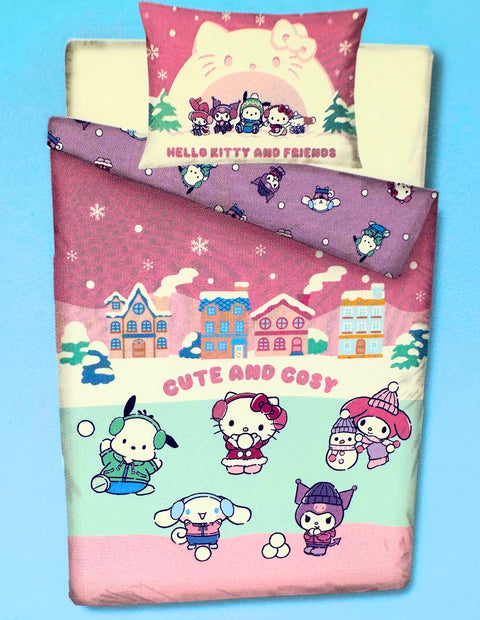 copripiumino + federa Sanrio Hello Kitty and Friends Single Duvet Cover Set