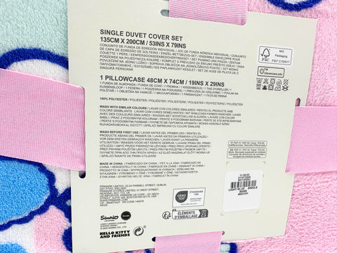 copripiumino + federa Sanrio Hello Kitty and Friends Single Duvet Cover Set