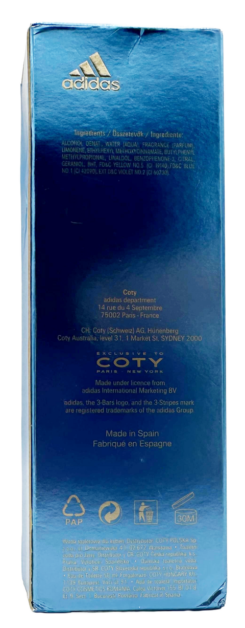 profumo Eau de Toilette Adidas Coty Fresh Vibes for women Natural Spray vaporisateur 50 ml