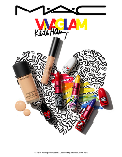 rossetto Mac Cosmetics Frost Lipstick Viva Glam Keith Haring ST. MARKS YELLOW