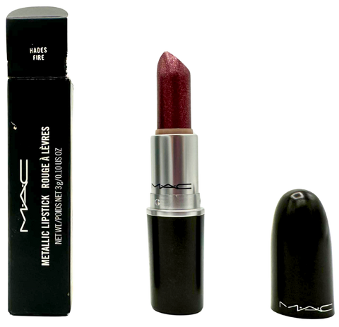 rossetto Mac Cosmetics Metallic Lipstick HADES FIRE