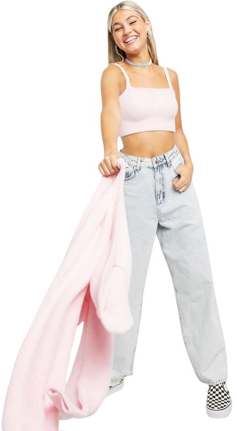 Bershka x Sanrio Hello Kitty Fluffy Crop Top 8737/686/144 tg. L