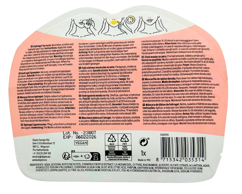 maschera labbra SkinBliss Hydrogel Lip Mask Hydrates and Soothes a base naturale con Vitamina B3