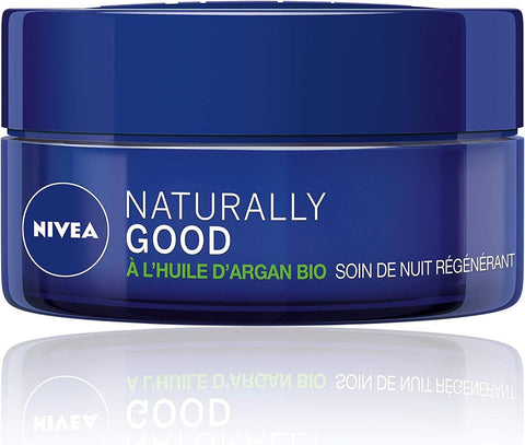 crema viso notte Nivea Naturally Good Rigenerante con Olio di Argan Bio 50 ml
