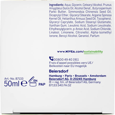 crema viso notte Nivea Naturally Good Rigenerante con Olio di Argan Bio 50 ml