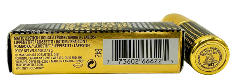 rossetto Mac Cosmetics Matte Lipstick Whitney Houston NIPPY'S SENSUAL RED