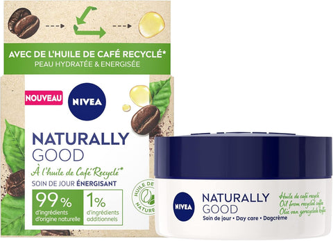 crema viso giorno Nivea Naturally Good Energizzante al Caffè 50 ml