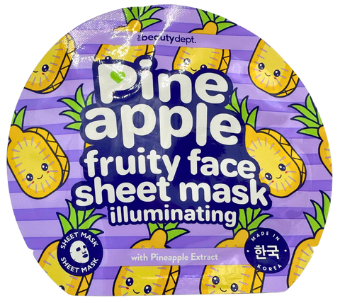 maschera viso tessuto The Beauty Dept. Pineapple Fruity Face sheet mask Illuminating