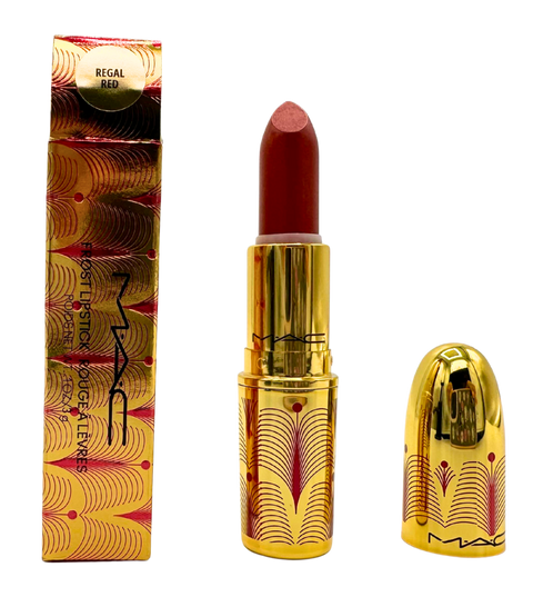 rossetto Mac Cosmetics Frost Lipstick Gift of Gold REGAL RED