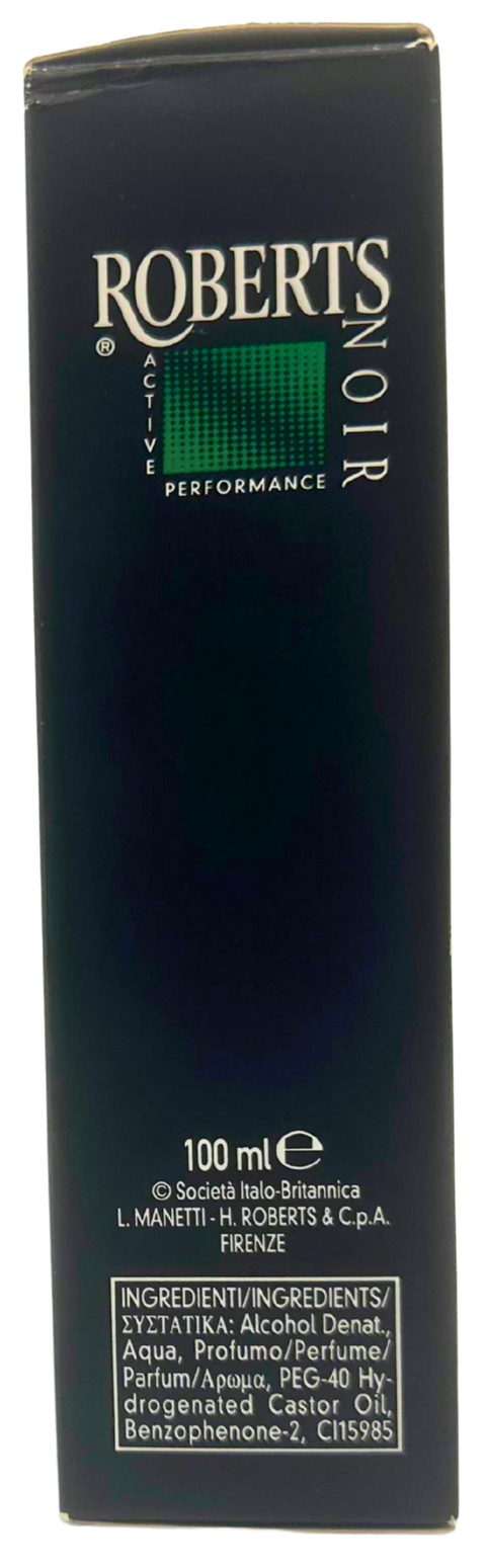 profumo uomo Eau de Toilette Manetti & Roberts Noir Active Performance splash 100 ml