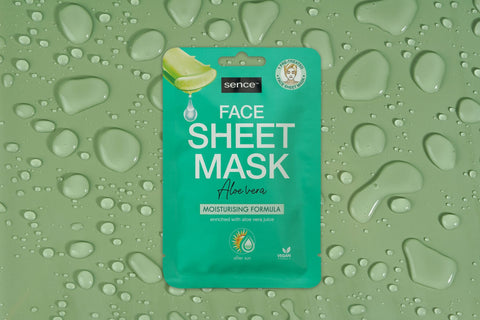 maschera viso tessuto doposole Sence face sheet mask Aloe Vera Moisturising formula