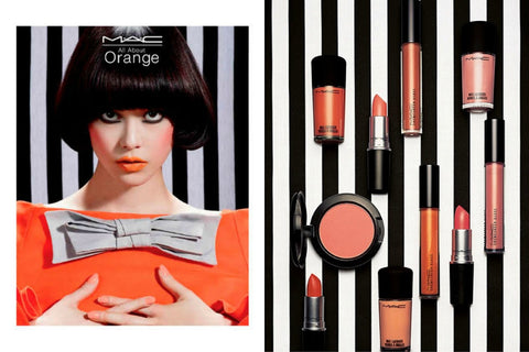 rossetto Mac Cosmetics Satin Lipstick All About Orange SUSHI KISS