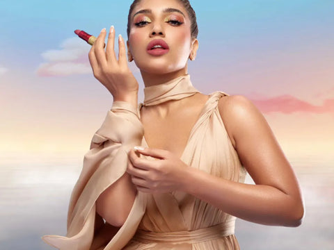 rossetto Mac Cosmetics Powder Kiss Lipstick VIVA GLAM BHUMI PEDNEKAR