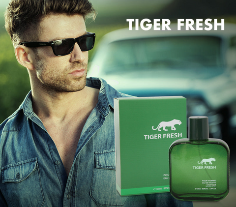 profumo uomo Eau de Toilette Cosmo Designs TIGER FRESH pour Homme natural spray 100 ml