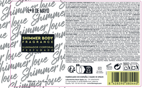 acqua profumata Flor de Mayo Mini Shimmer Body Fragrance SILVER 100 ml