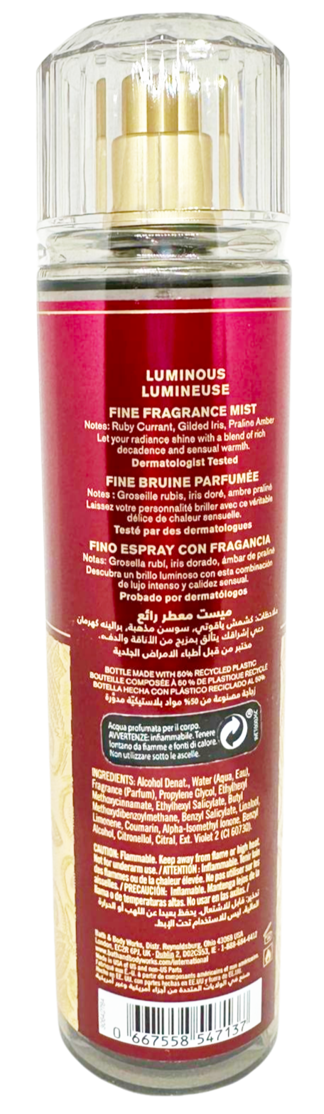 acqua profumata Bath & Body Works LUMINOUS Fine Fragrance Mist spray 236 ml