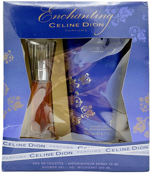 set profumo donna Celine Dion ENCHANTING Eau de Toilette 15 ml + Shower Gel