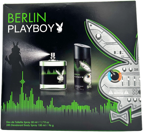 set profumo uomo Playboy BERLIN Eau de Toilette 50 ml + 24H deodorant body spray