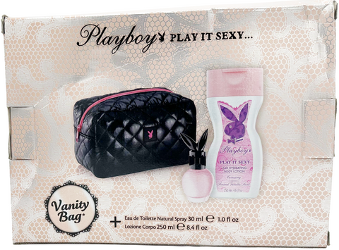 set profumo donna Playboy PLAY IT SEXY ... Eau de Toilette 30 ml + Lozione Corpo + Vanity Bag