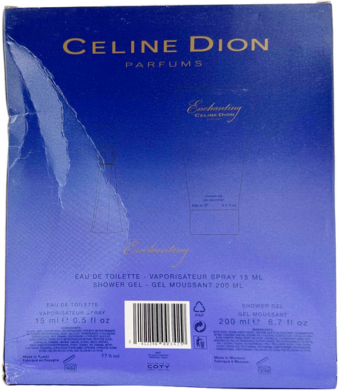 set profumo donna Celine Dion ENCHANTING Eau de Toilette 15 ml + Shower Gel