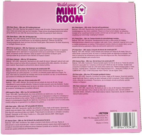 set gioco mattoncini kawaii Build Your Mini Room GLAM ROOM